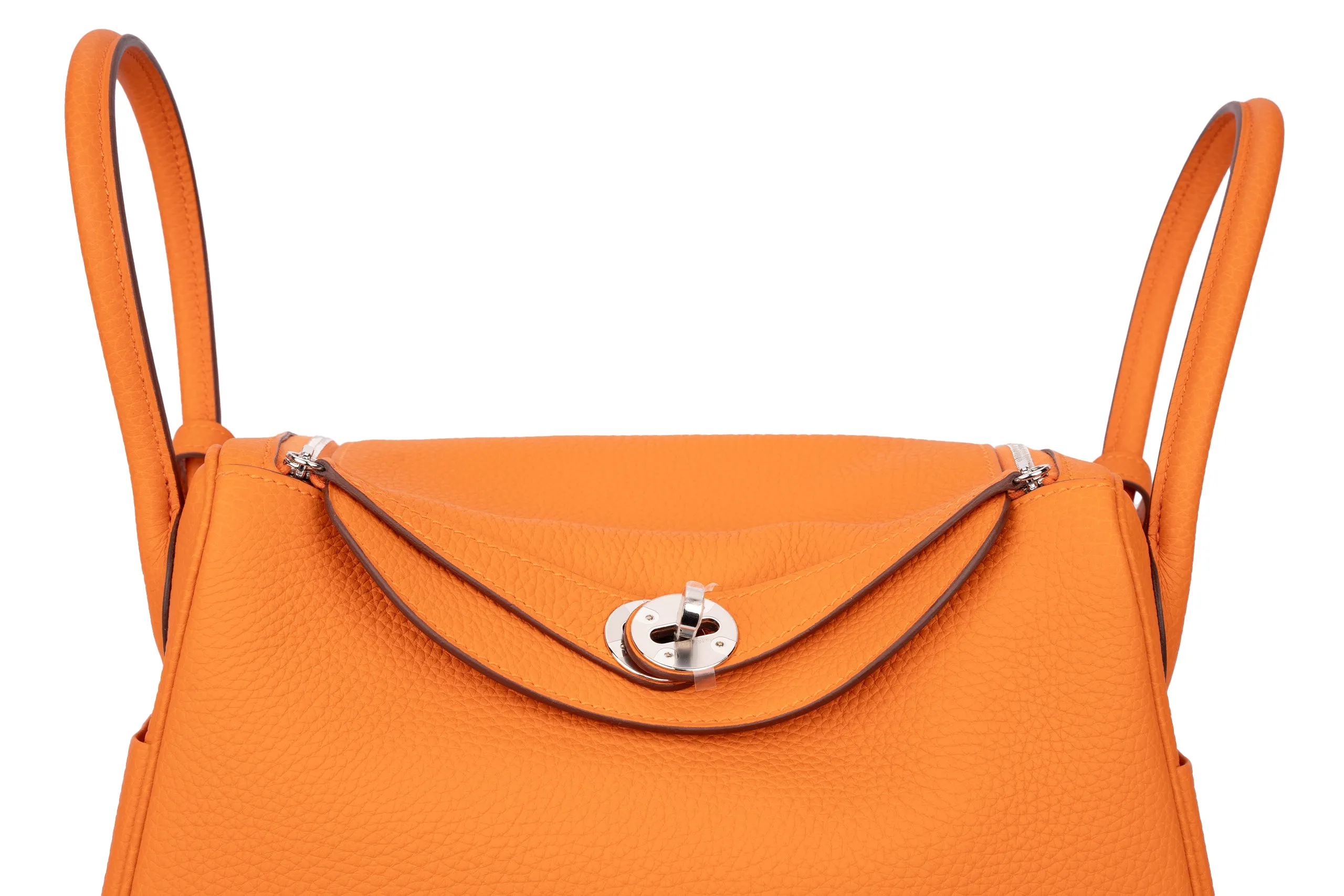 Hermès Lindy 26 Clemence Leather Orange PHW