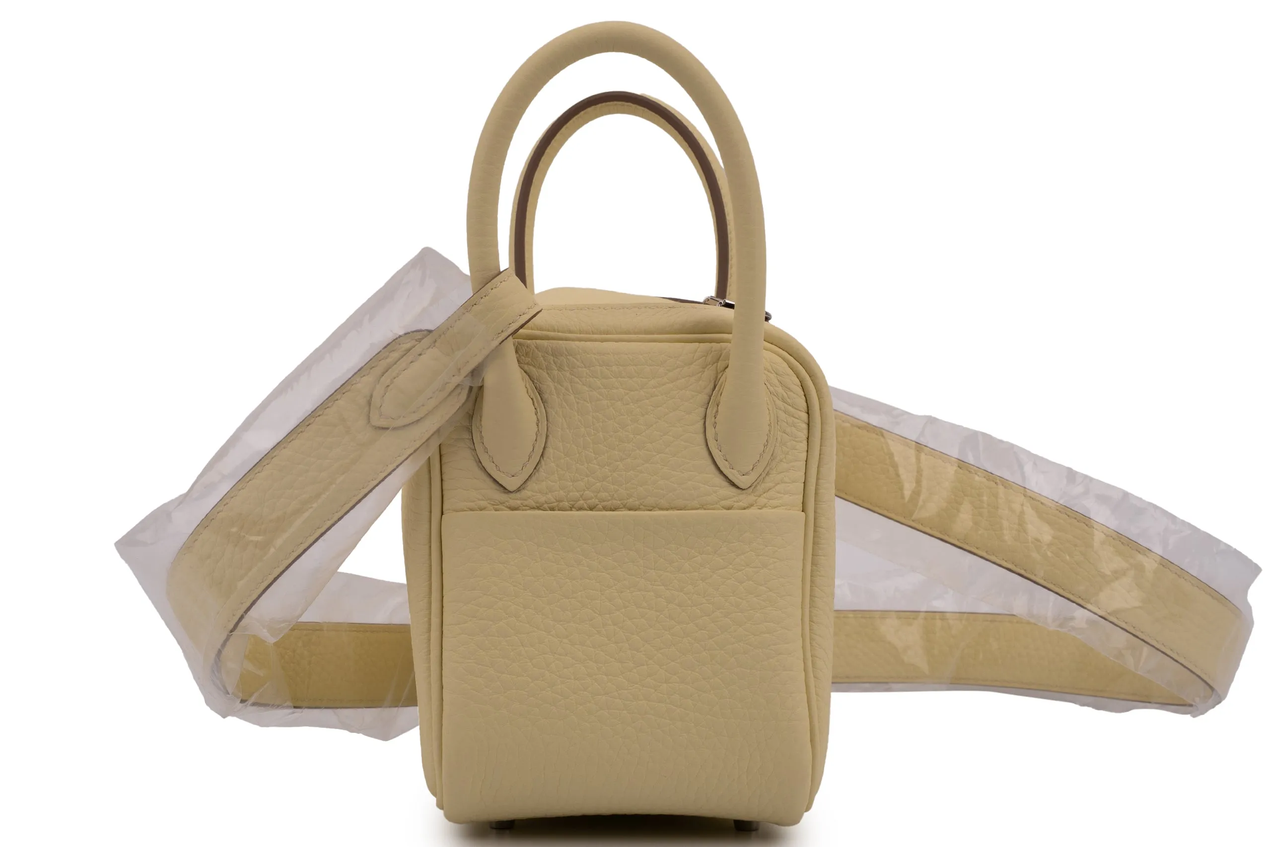 Hermès Mini Lindy		Clemence	Jaune Milton	PHW
