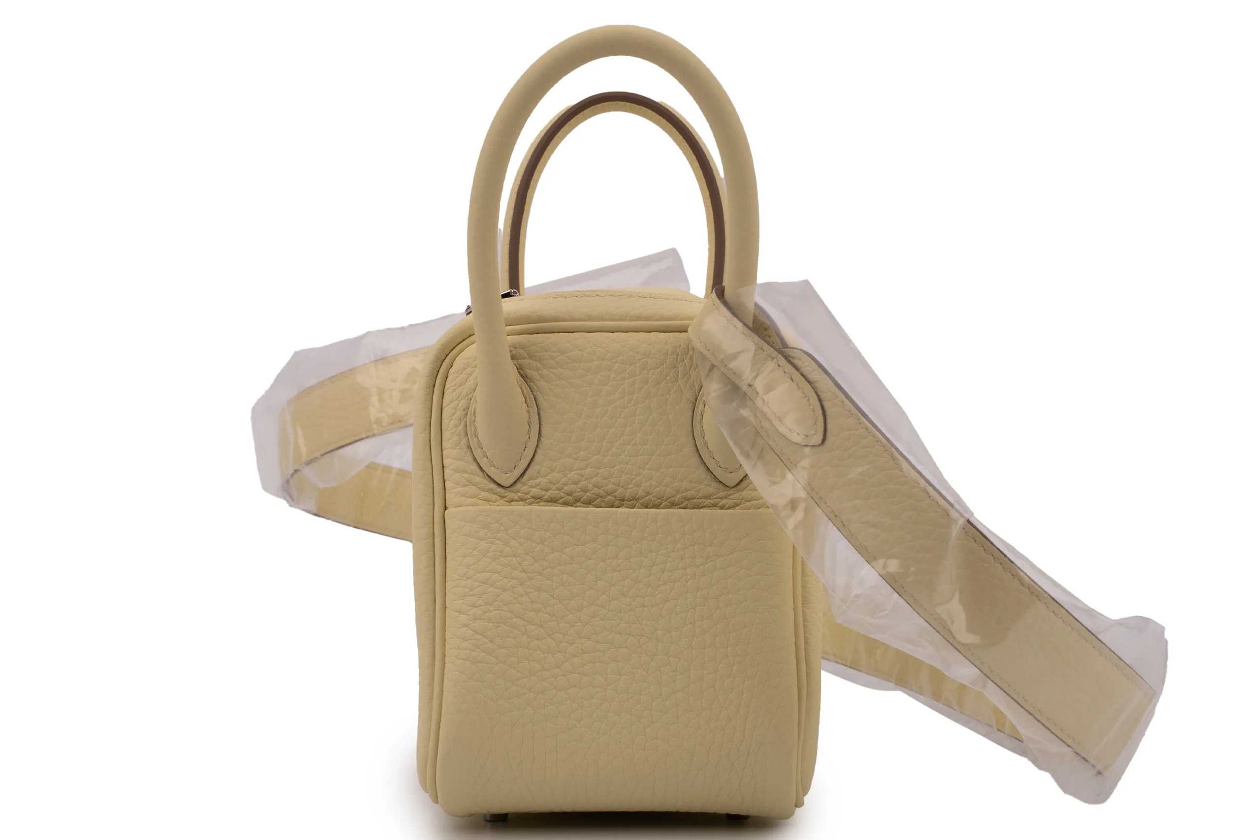 Hermès Mini Lindy		Clemence	Jaune Milton	PHW