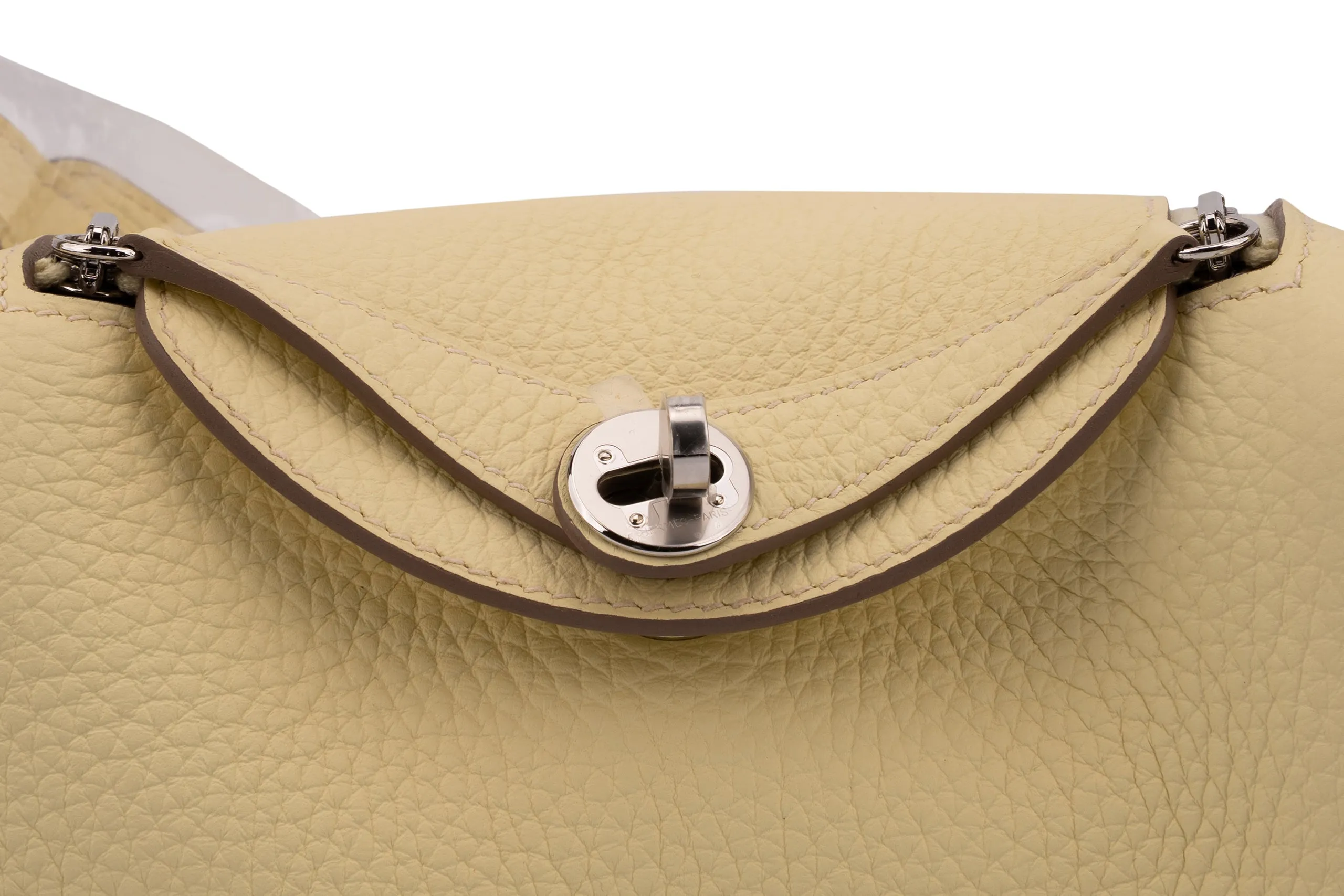Hermès Mini Lindy		Clemence	Jaune Milton	PHW