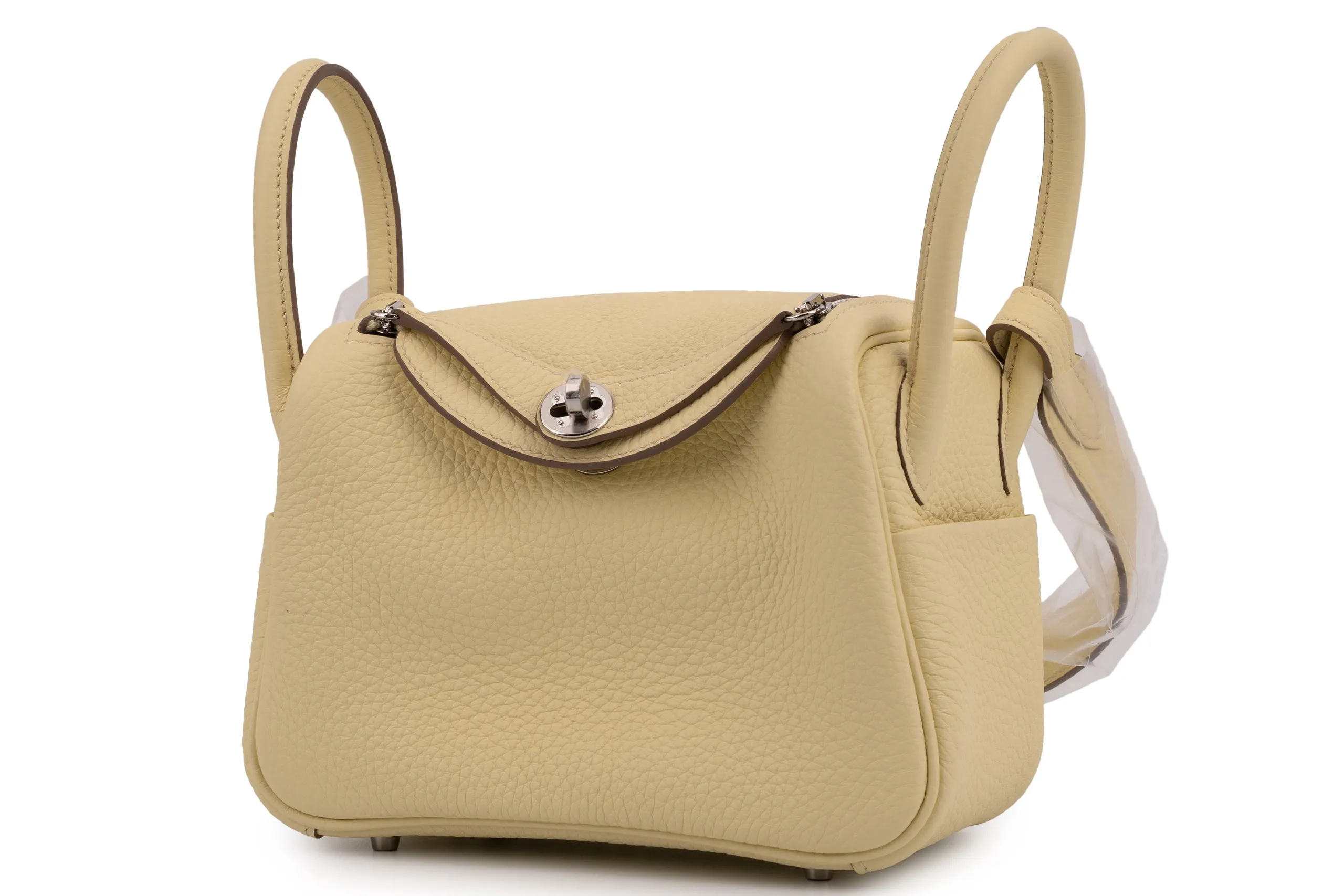 Hermès Mini Lindy		Clemence	Jaune Milton	PHW