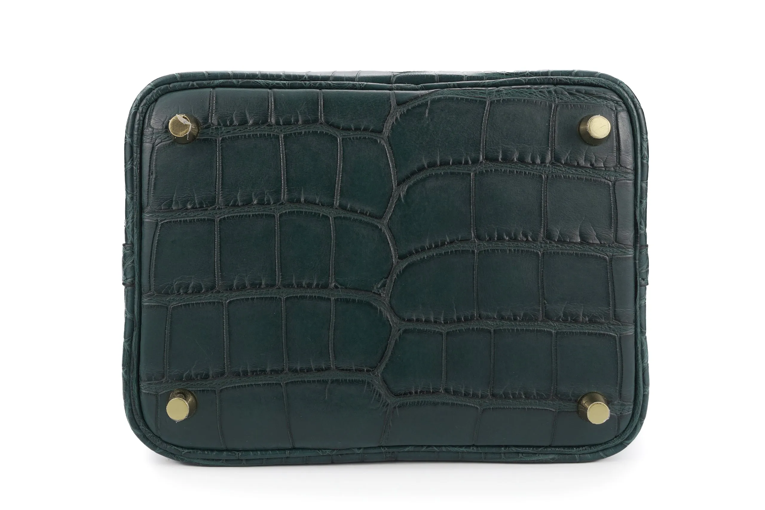 Hermès Picotin 18 Matte Alligator Vert Cypress GHW