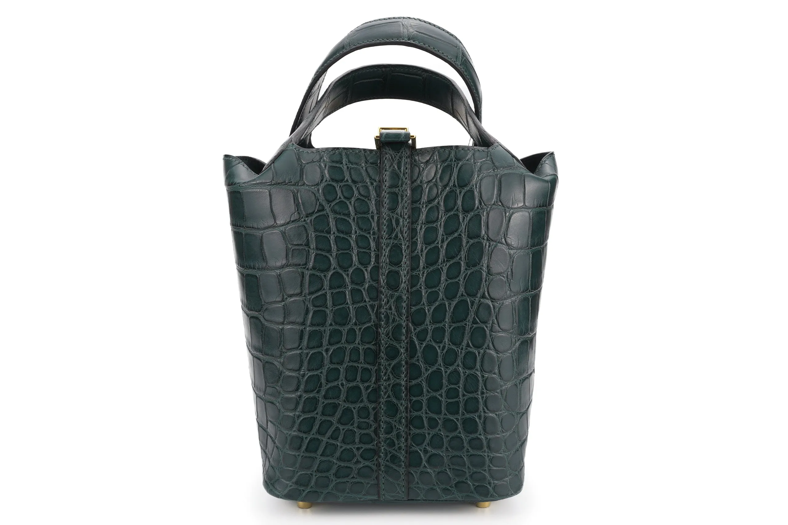Hermès Picotin 18 Matte Alligator Vert Cypress GHW