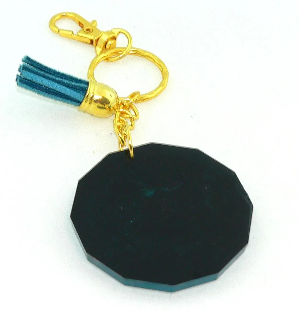 Hexagram Chakra Resin Keychain: Spiritual Boho Accessory for Purses, Backpacks & Meditation