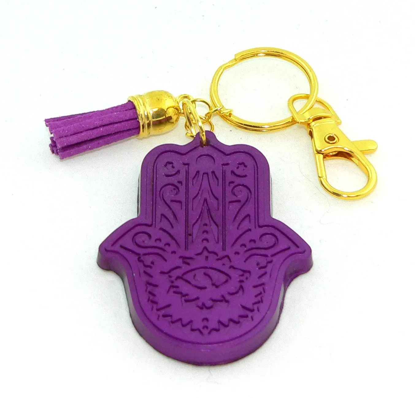 Hexagram Chakra Resin Keychain: Spiritual Boho Accessory for Purses, Backpacks & Meditation