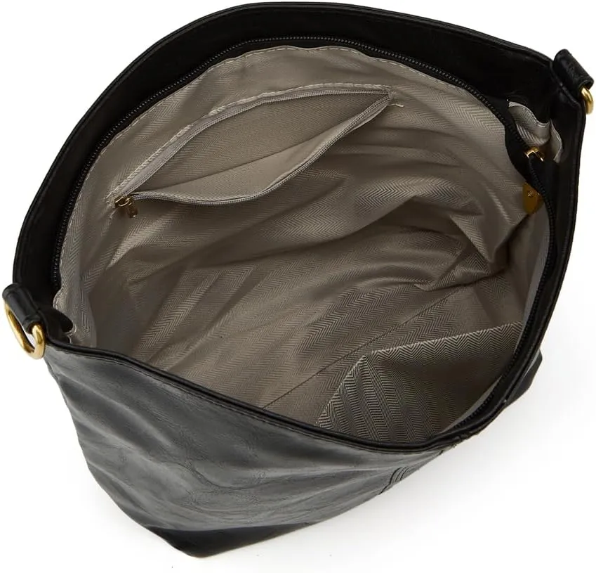 Hobo Bag for Women Crossbody Handbags Large Designer Ladies Bucket Purse PU Leather Shoulder Bags with Wide Shoulder Strap