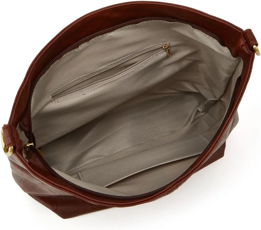 Hobo Bag for Women Crossbody Handbags Large Designer Ladies Bucket Purse PU Leather Shoulder Bags with Wide Shoulder Strap