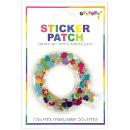 Initial Confetti Sticker Patch