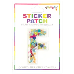 Initial Confetti Sticker Patch