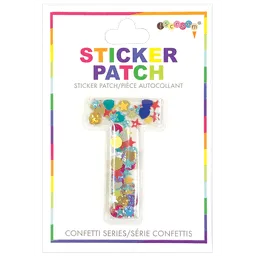 Initial Confetti Sticker Patch