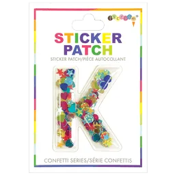 Initial Confetti Sticker Patch