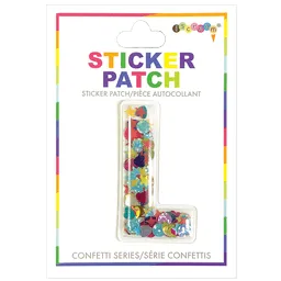 Initial Confetti Sticker Patch