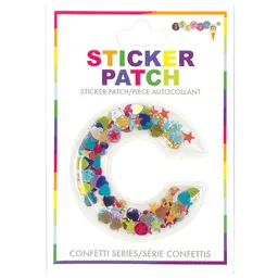Initial Confetti Sticker Patch