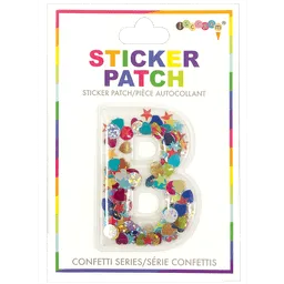 Initial Confetti Sticker Patch
