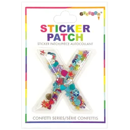 Initial Confetti Sticker Patch