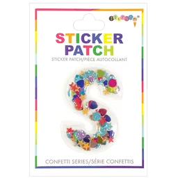 Initial Confetti Sticker Patch