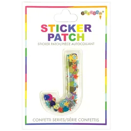 Initial Confetti Sticker Patch