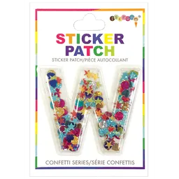 Initial Confetti Sticker Patch