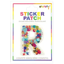 Initial Confetti Sticker Patch