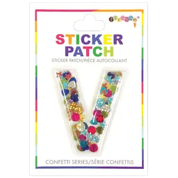 Initial Confetti Sticker Patch