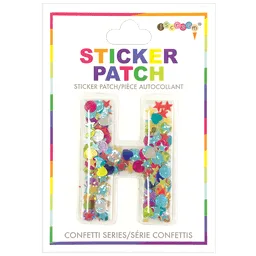 Initial Confetti Sticker Patch