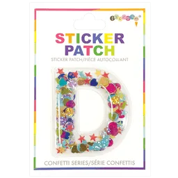 Initial Confetti Sticker Patch