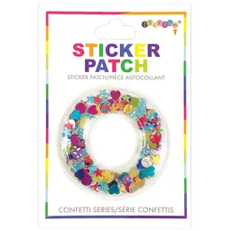 Initial Confetti Sticker Patch