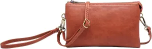 JEN & CO. Riley Small Crossbody Bags Vegan Leather Wristlet Wallets Clutch Purses Shoulder Handbag for Women