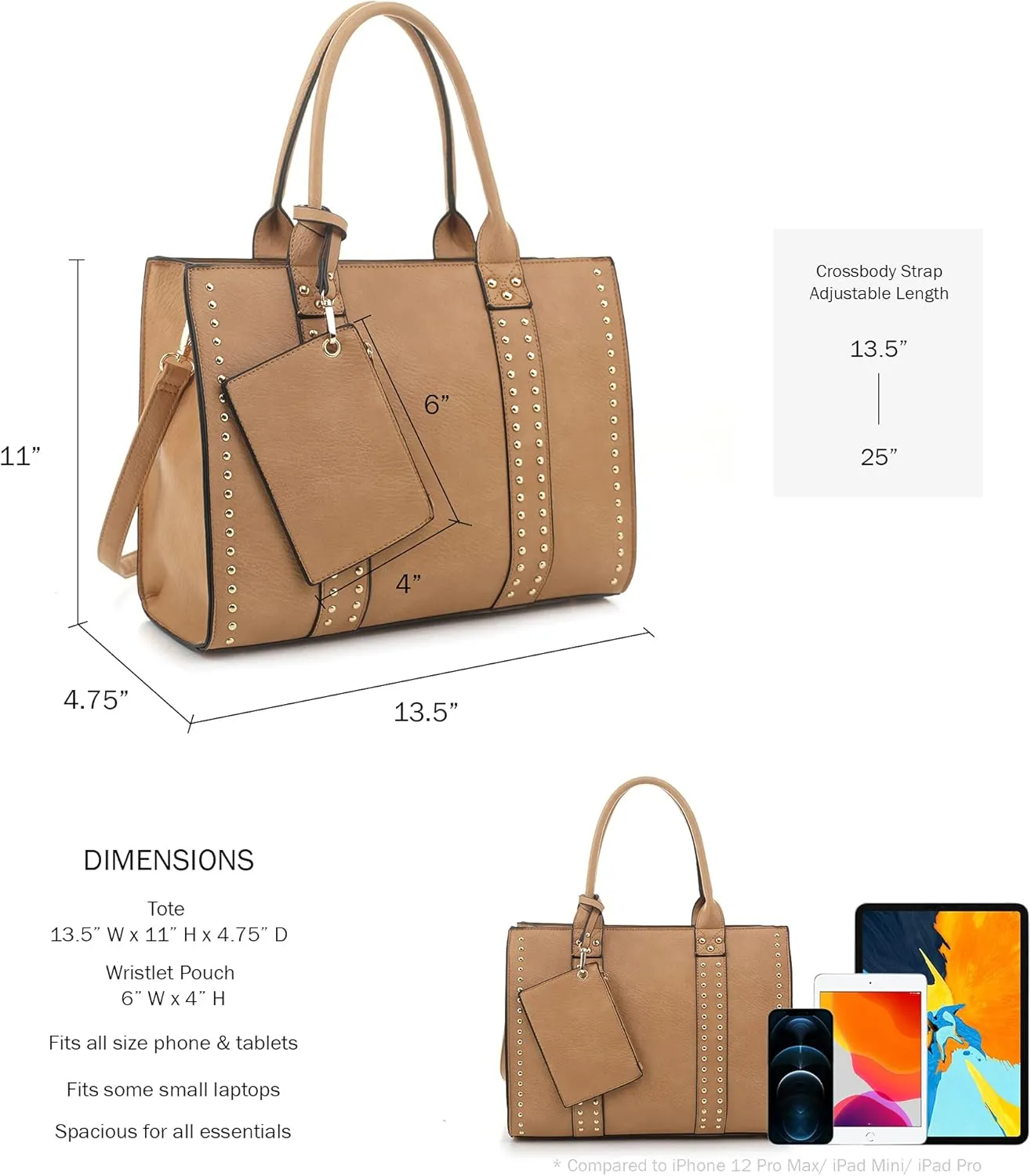 JESSIE & JAMES Concealed Carry Satchel Purse, Top Handle CCW Handbag with Shoulder Strap