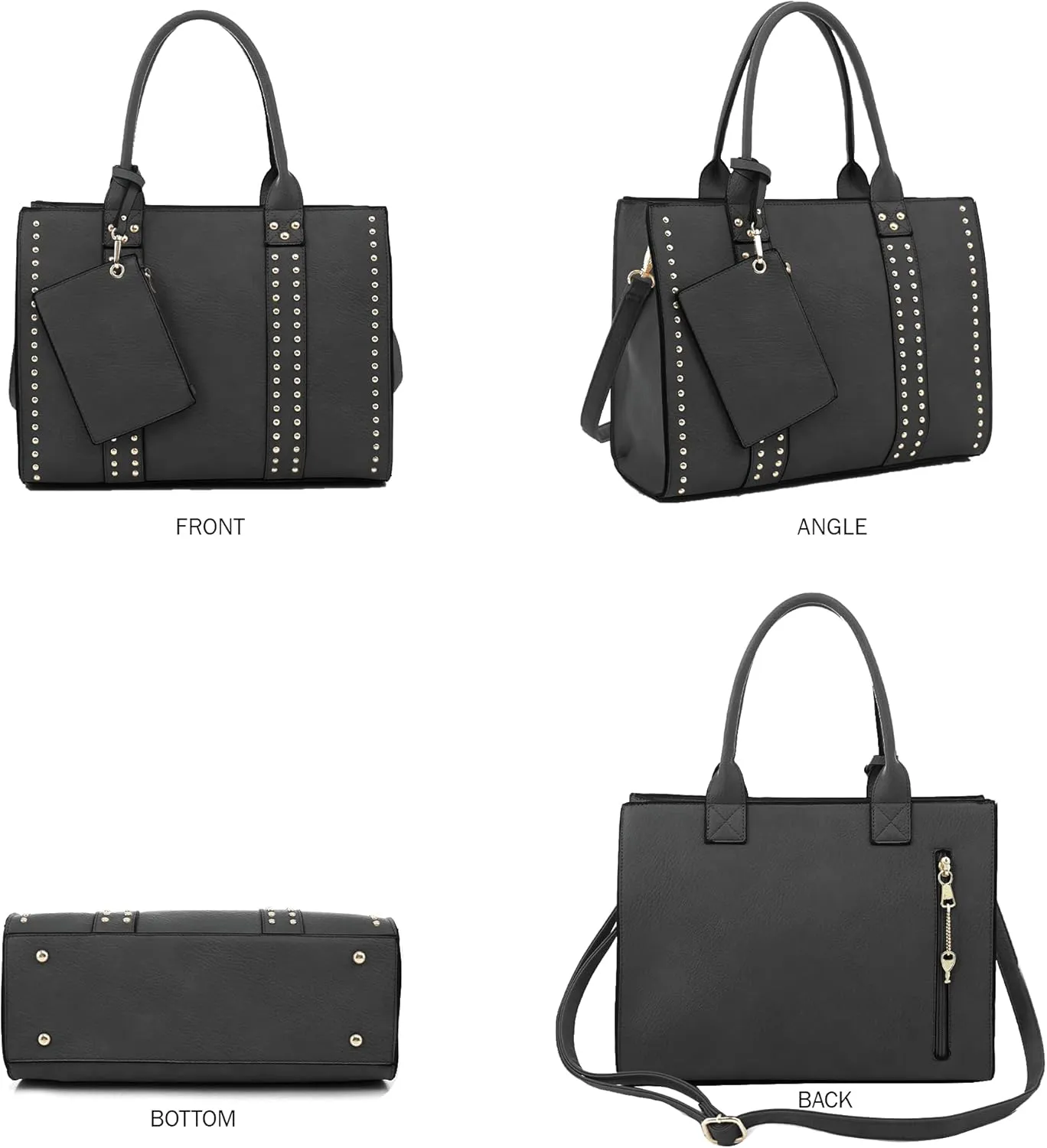 JESSIE & JAMES Concealed Carry Satchel Purse, Top Handle CCW Handbag with Shoulder Strap
