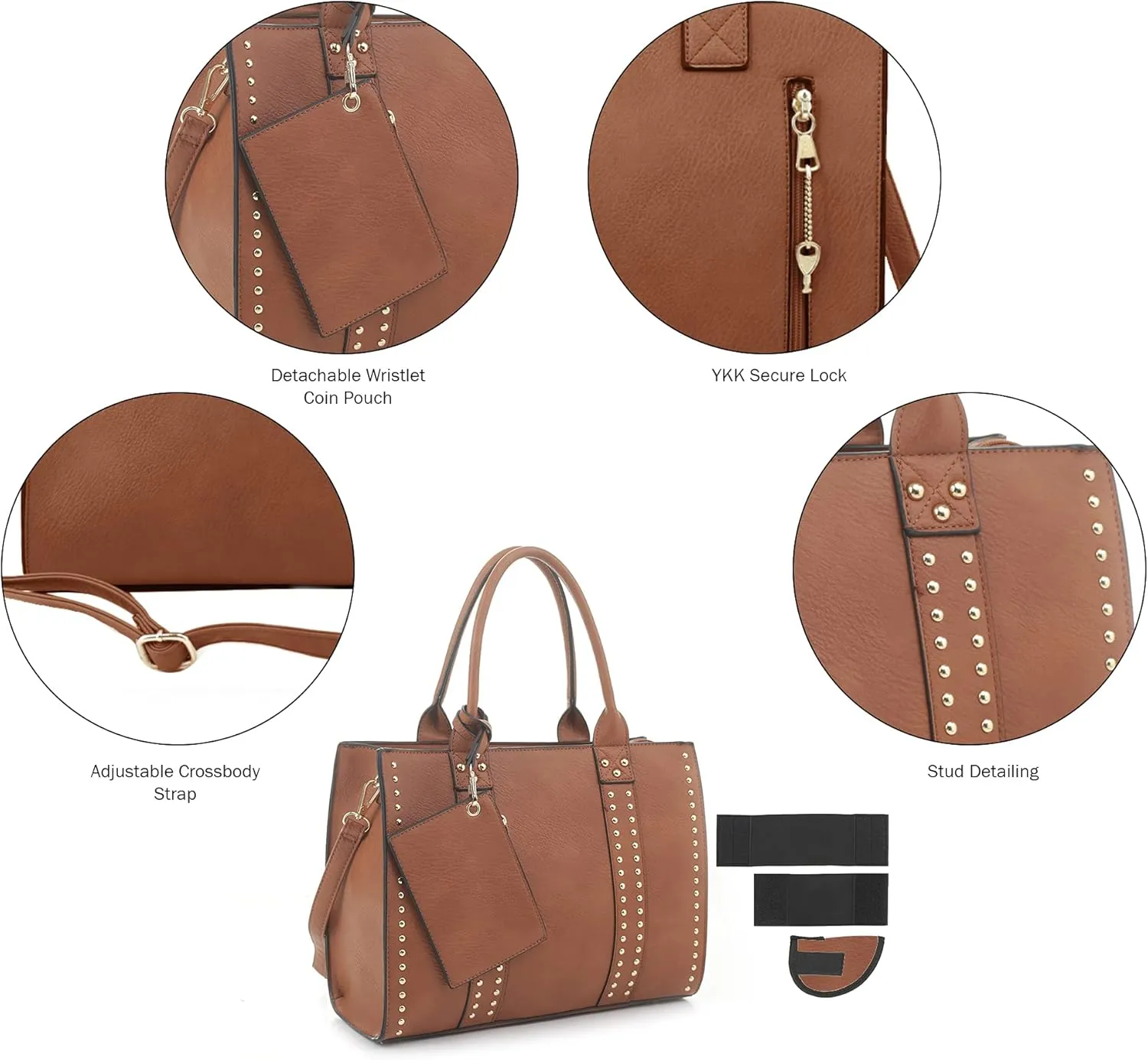JESSIE & JAMES Concealed Carry Satchel Purse, Top Handle CCW Handbag with Shoulder Strap