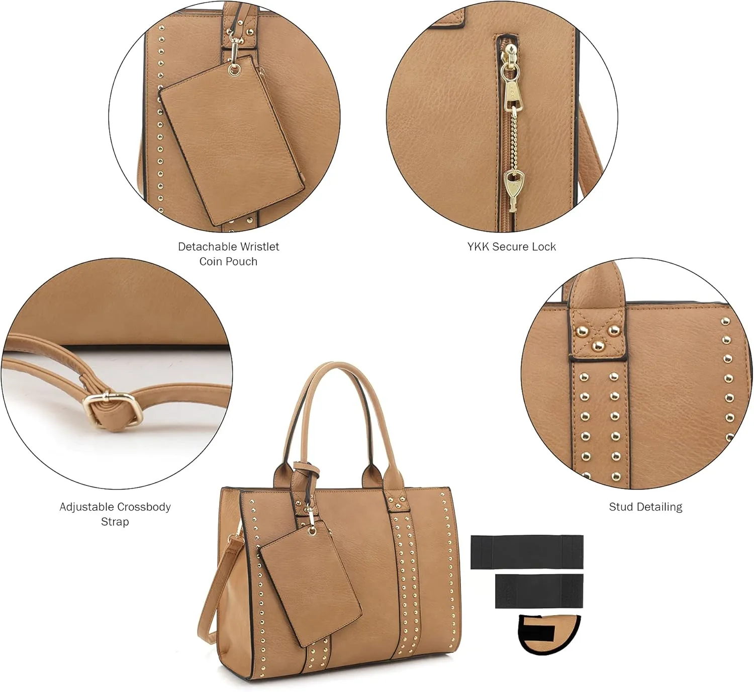 JESSIE & JAMES Concealed Carry Satchel Purse, Top Handle CCW Handbag with Shoulder Strap