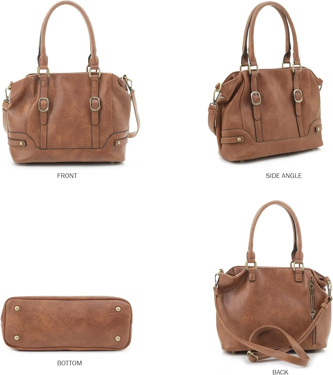 JESSIE & JAMES Elena Concealed Carry Satchel Purse Top Handle Shoulder Tote Bags For Women with Lock and Key