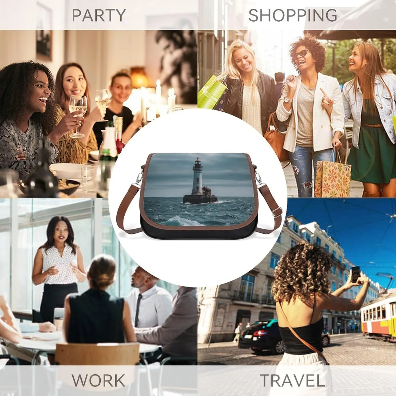 Jet Engine Crossbody Bags for Women,PU Leather Tote Bag for Women,Shoulder Bag Purse for Work Shopping Travel