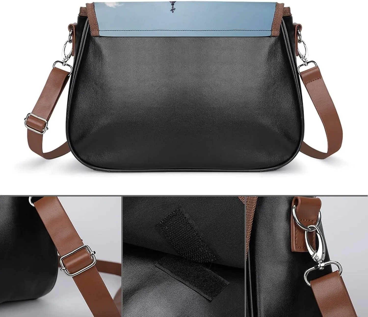 Jet Engine Crossbody Bags for Women,PU Leather Tote Bag for Women,Shoulder Bag Purse for Work Shopping Travel