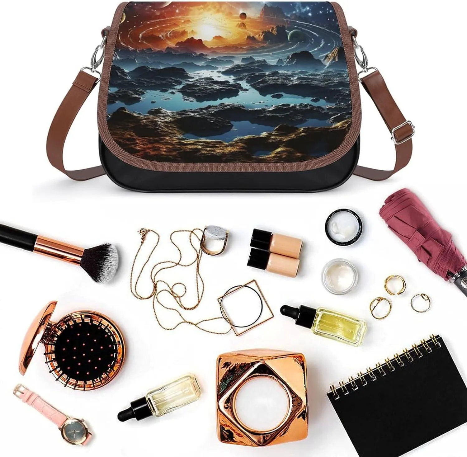 Jet Engine Crossbody Bags for Women,PU Leather Tote Bag for Women,Shoulder Bag Purse for Work Shopping Travel