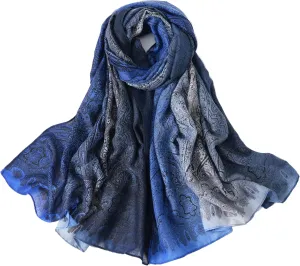 JN&LULU Womens Cotton Large Mulberry Scarf Long Satin Scarf Fashion Designer Lightweight Wraps 70"x 35"