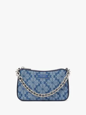 Jolie Spade Flower Jacquard Denim Small Convertible Crossbody