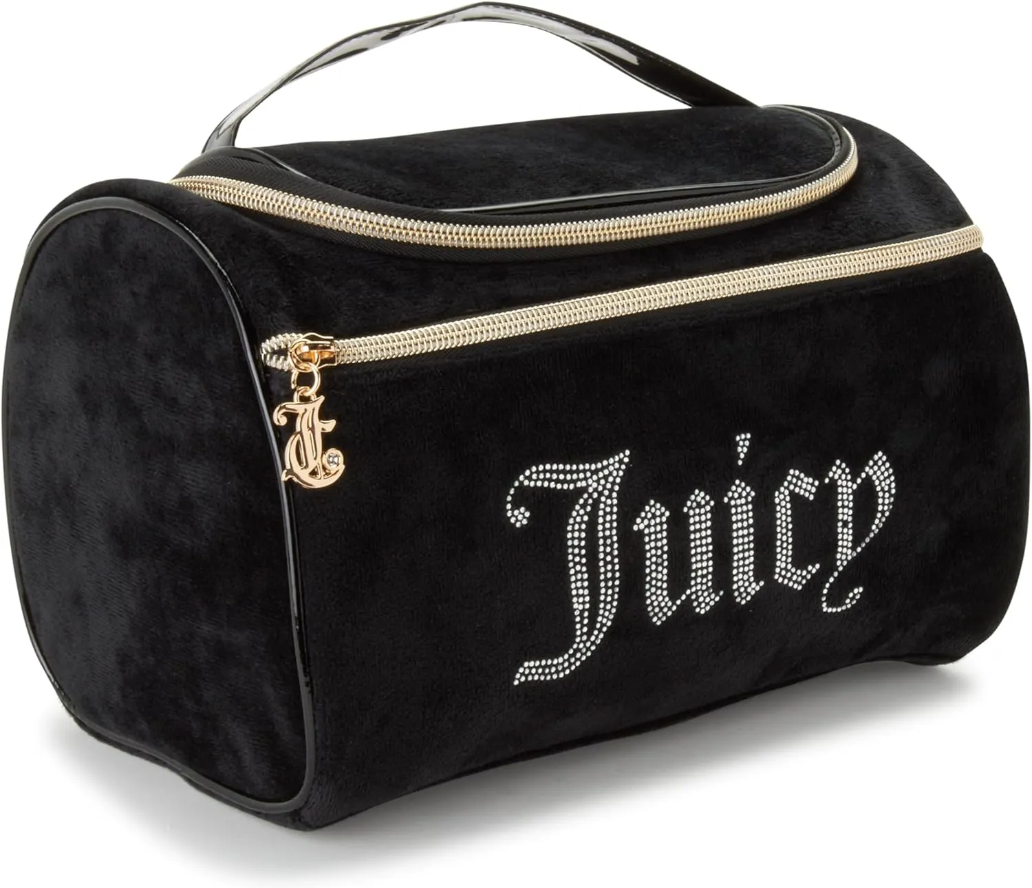 Juicy Couture Women's Cosmetics Bag - Hanging Travel Makeup and Toiletries Small Duffel Bag, Black