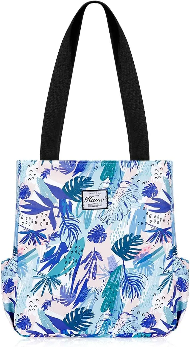 KAMO Floral Tote Bag - Waterproof Lightweight Handbags Travel Shoulder Bag for Hiking Yoga Gym Swimming Travel Beach