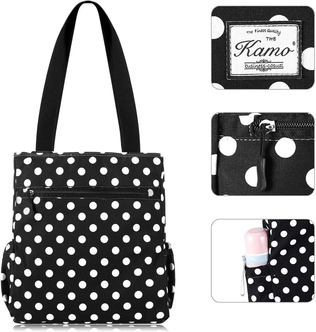KAMO Floral Tote Bag - Waterproof Lightweight Handbags Travel Shoulder Bag for Hiking Yoga Gym Swimming Travel Beach