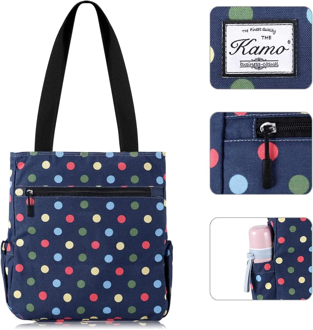 KAMO Floral Tote Bag - Waterproof Lightweight Handbags Travel Shoulder Bag for Hiking Yoga Gym Swimming Travel Beach