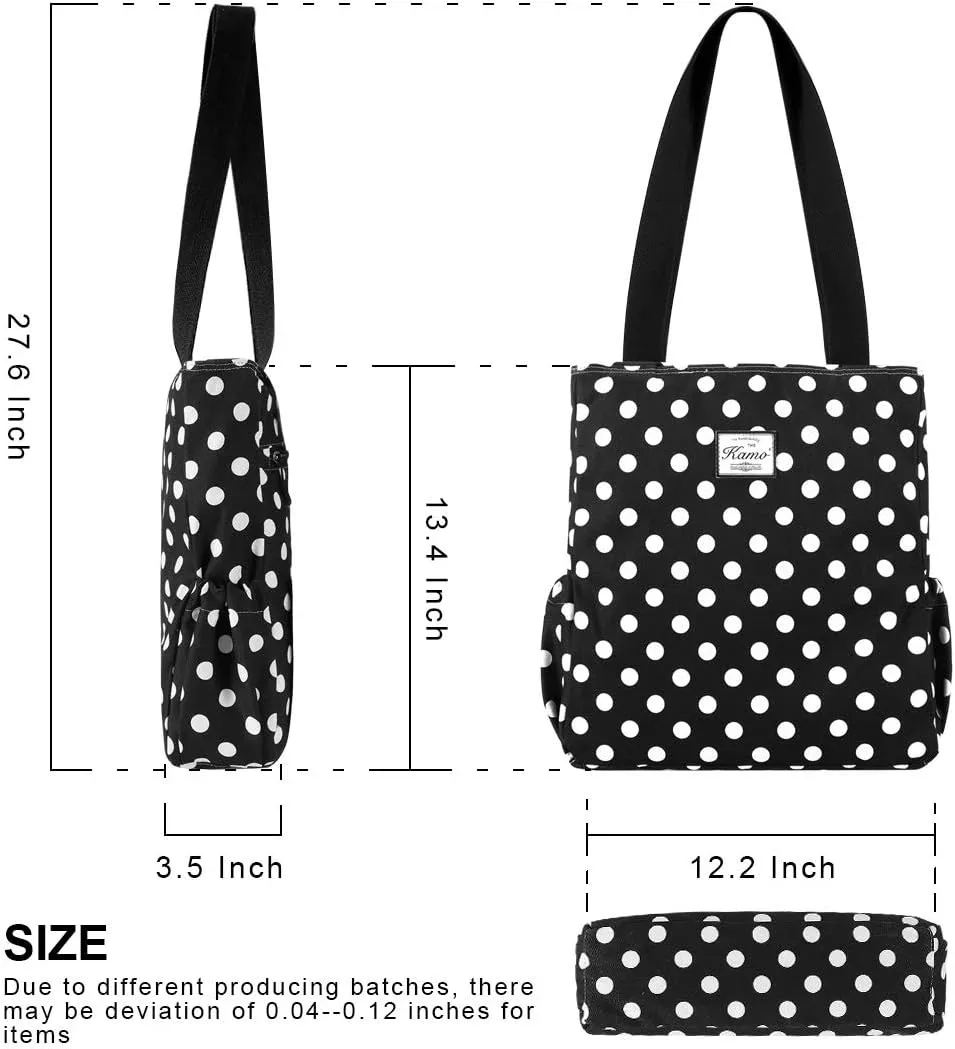 KAMO Floral Tote Bag - Waterproof Lightweight Handbags Travel Shoulder Bag for Hiking Yoga Gym Swimming Travel Beach