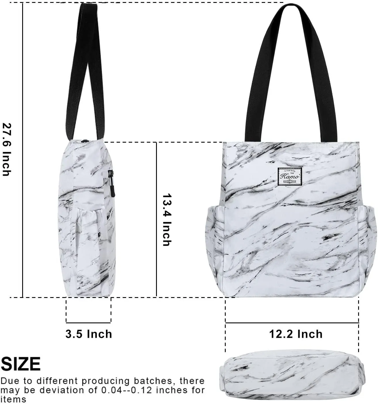KAMO Floral Tote Bag - Waterproof Lightweight Handbags Travel Shoulder Bag for Hiking Yoga Gym Swimming Travel Beach
