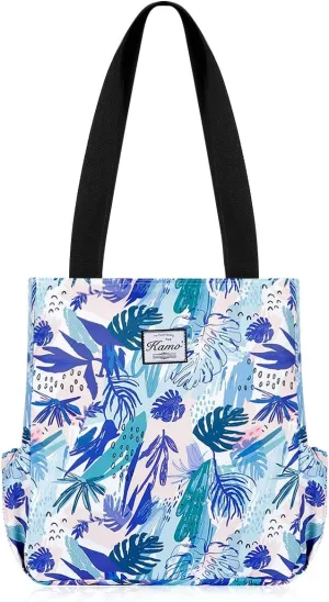 KAMO Floral Tote Bag - Waterproof Lightweight Handbags Travel Shoulder Bag for Hiking Yoga Gym Swimming Travel Beach