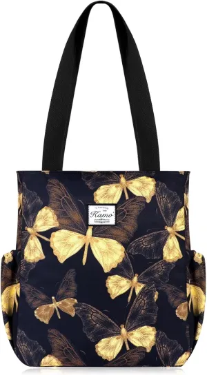 KAMO Floral Tote Bag - Waterproof Lightweight Handbags Travel Shoulder Bag for Hiking Yoga Gym Swimming Travel Beach