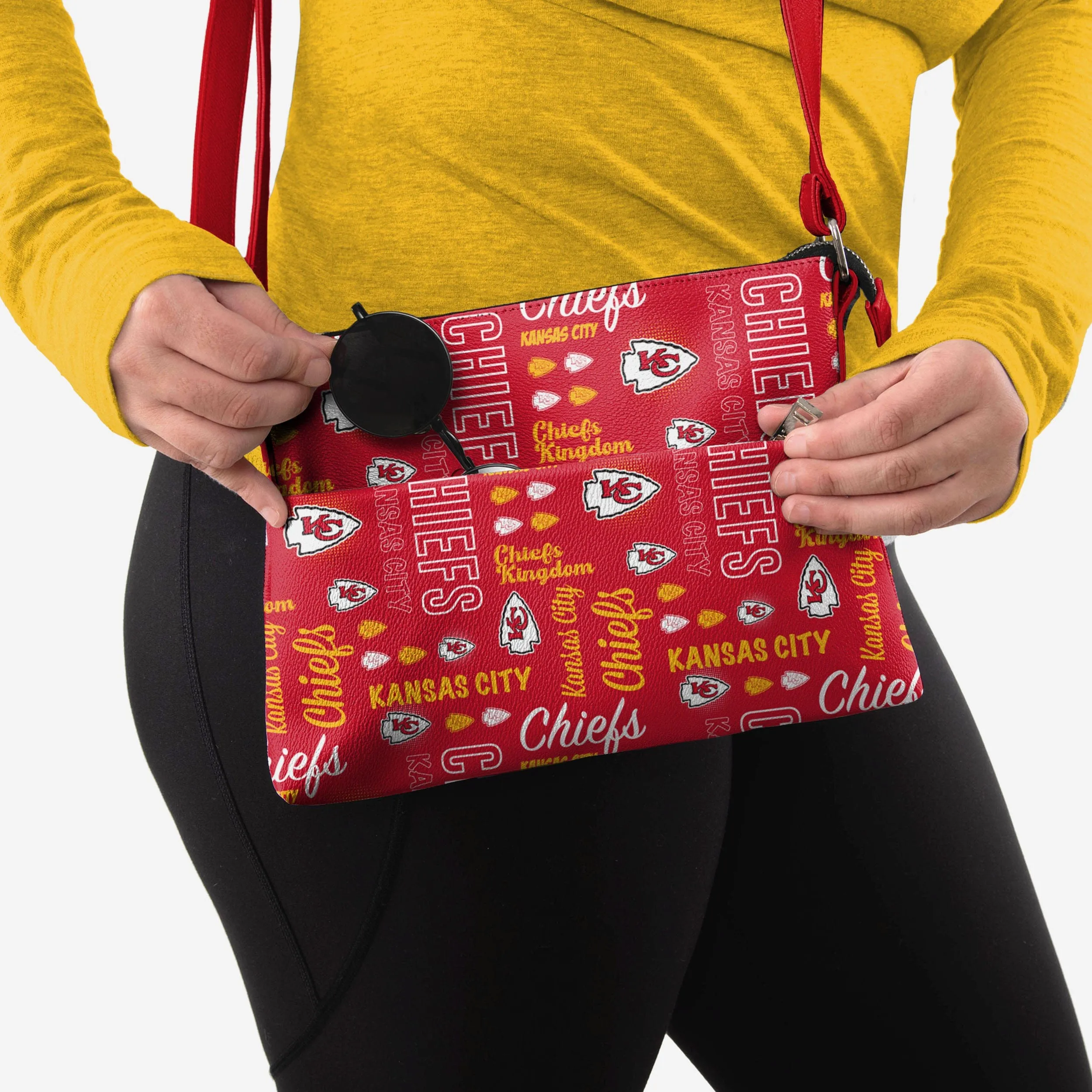 Kansas City Chiefs Spirited Style Printed Collection Foldover Tote Bag