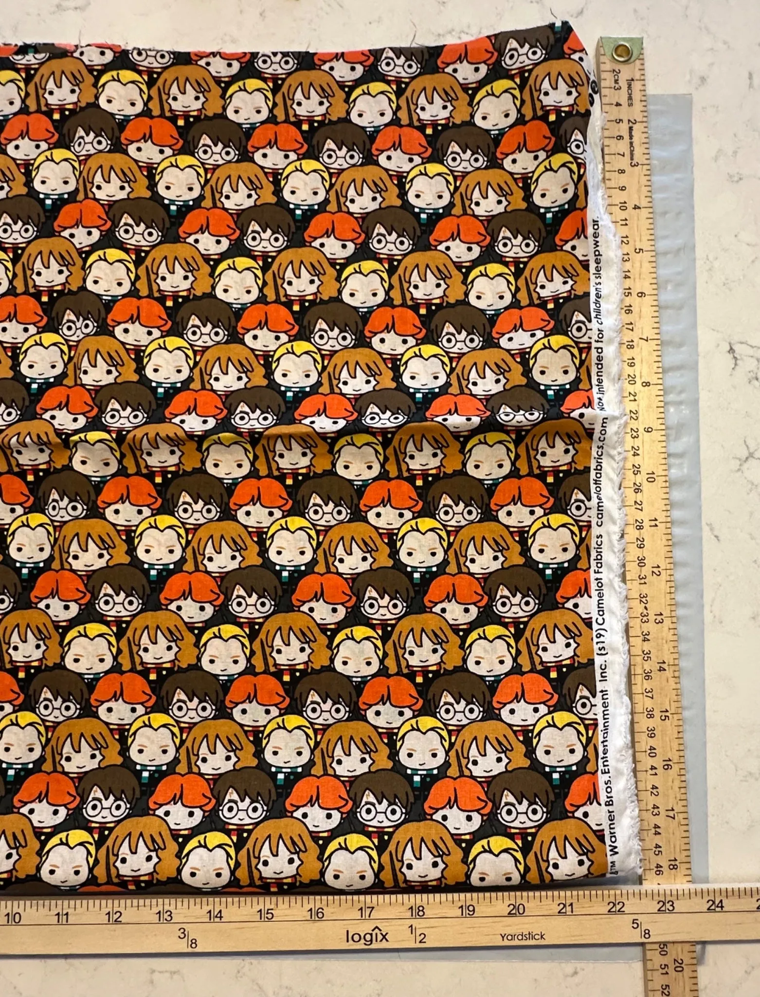 Kawaii HARRY POTTER  Camelot QUILTING COTTON  36” x 44” Stacked Minis