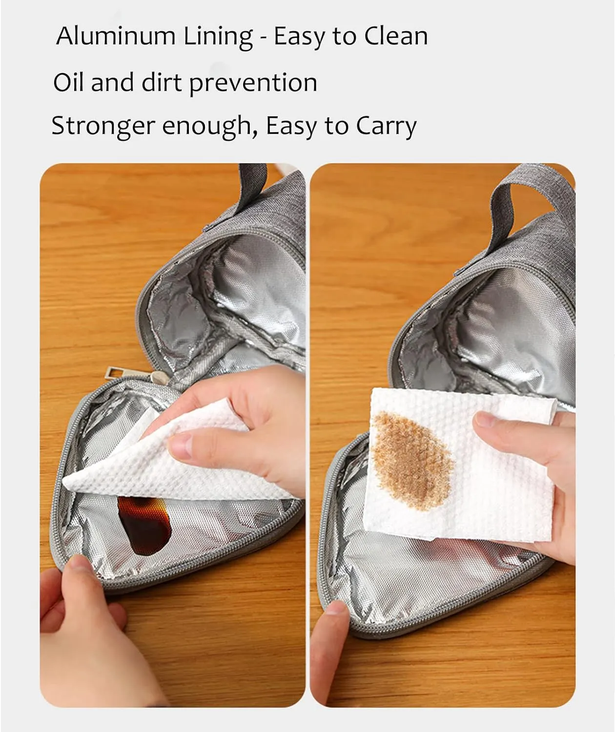 KEAIDUO Small Reusable Snack Bags Food Container for Women Sandwich Bag Work Travel Gym Picnic Leakproof Outdoors Game Handbags For Adults Black