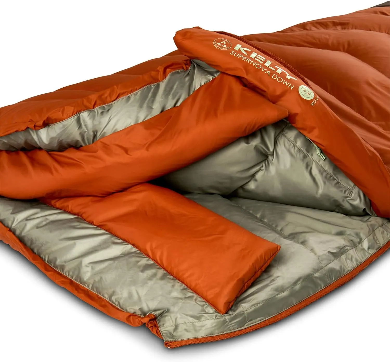 Kelty Supernova Down Sleeping Bag, Compact   Lightweight, Roomy Shape for All Body Types and Sleep Positions, Recycled Shell Fabrics